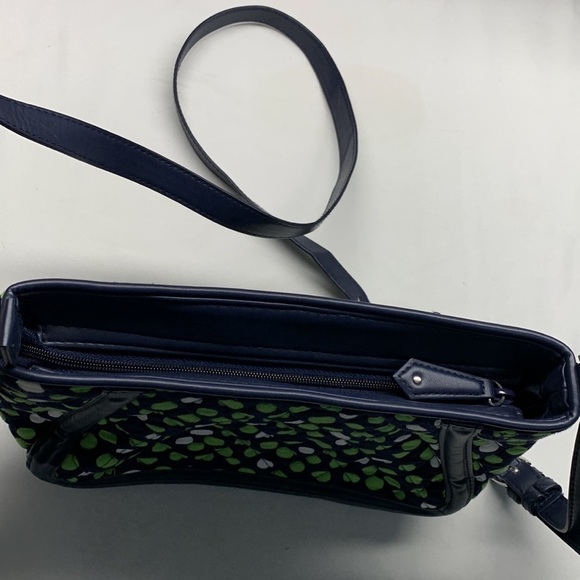 Vera Bradley Quilted Crossbody Bag Purse Navy with Polka Dots Adjustable Strap - Picture 5 of 13